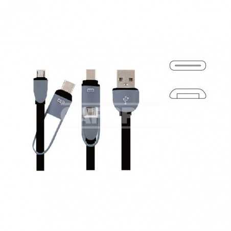 câble de charge micro usb type c 1 m