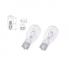 CARPRISS Lámpara bombilla para coche W16W T15 12V 16W (2U) 79780234