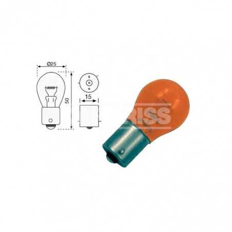 CARPRISS Blister pack of 2 bulbs for car, 1 pole PY21W 12V 21W PY21W 12V 21W (10UD) 79780255