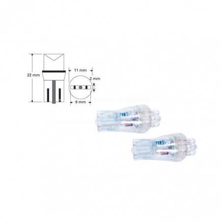 CARPRISS Blister 2 bulb lamps W5W T10 0.24W 12V 4 LED SMD W5W T10 0.24W 12V 4 LED SMD 79780290