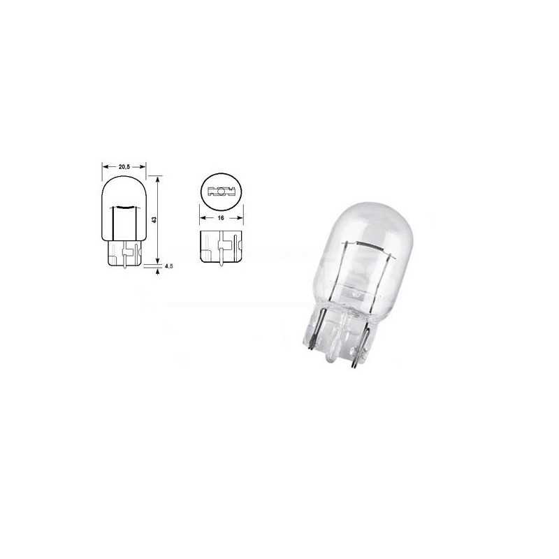 CARPRISS Blister 2 lámparas bombilla para coche W21W T20 12V 21W (10UD) 79780293