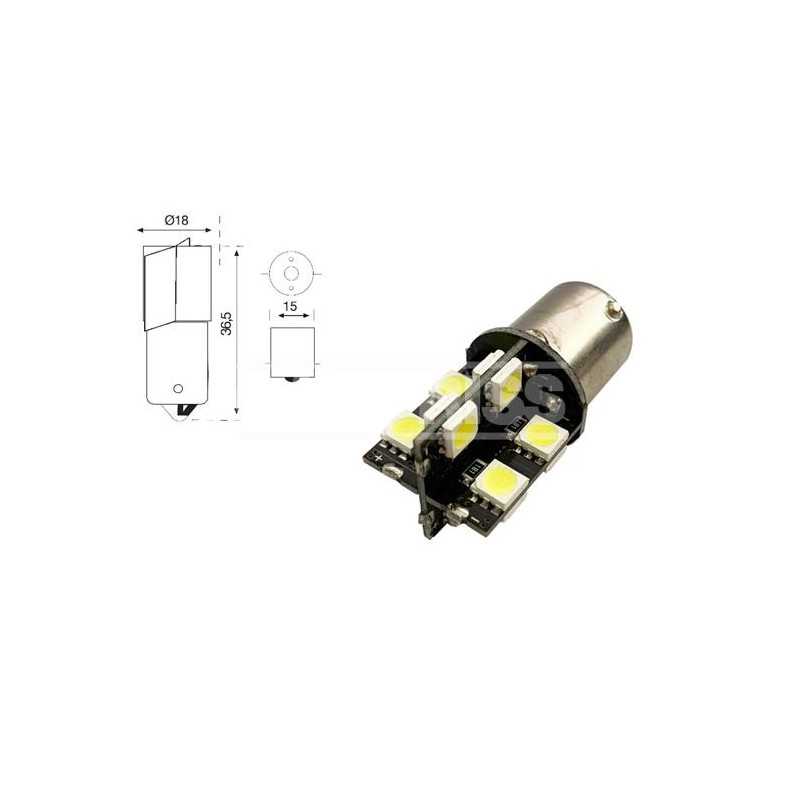 CARPRISS Blister 2 lámparas bombilla matrícula R5W CANBUS 16 LED SMD 79780306