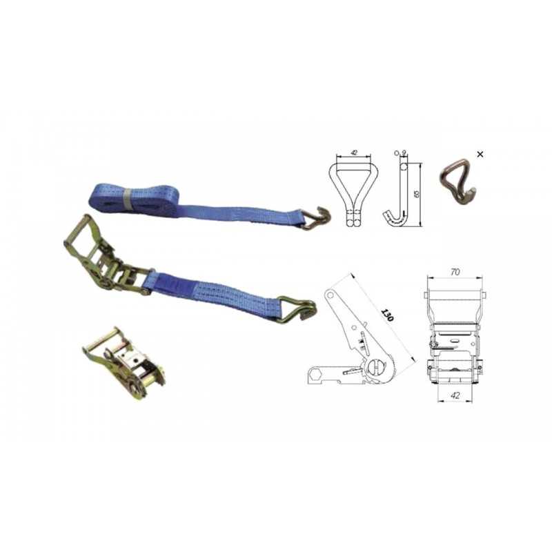 CARPRISS Eslinga tensor para camión PE 3 7+0 M X3 5 CM EN12195-2 G C 2301026