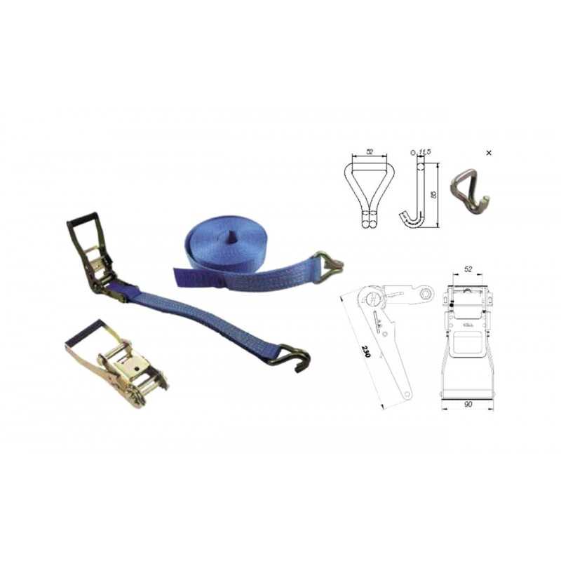 CARPRISS Tensioner sling for truck PE 8 5+0 5 M X5CM EN12195-2 G C 2301027