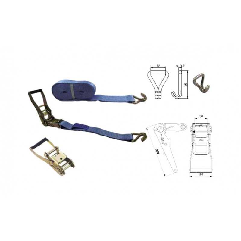 CARPRISS Tensioner sling for truck PE 8 5+0 5 M X5CM EN12195-2 G C 2301034