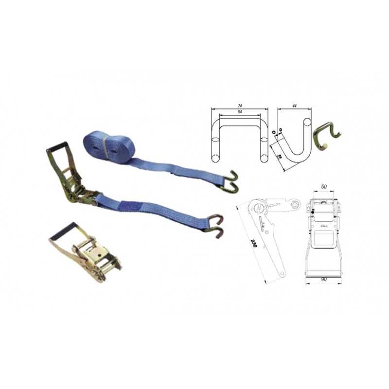 CARPRISS Tensioner sling for truck PE 8 5+0 5 M X5CM EN12195-2 G A 2301036