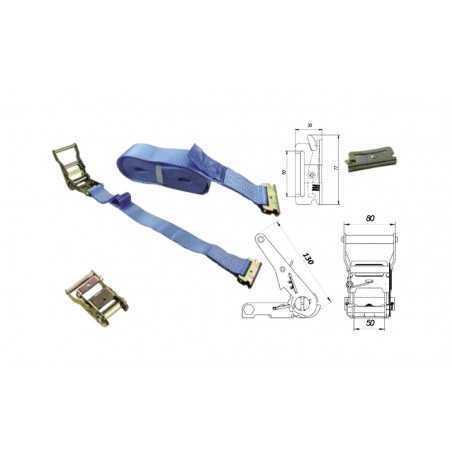 CARPRISS Eslinga tensor para camión PE 6+0 5 M X5 CM EN12195-2 G COMBI 2301064