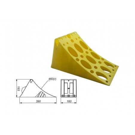 CARPRISS Wheel chock with metal insert 390X160X193 R460 1102130