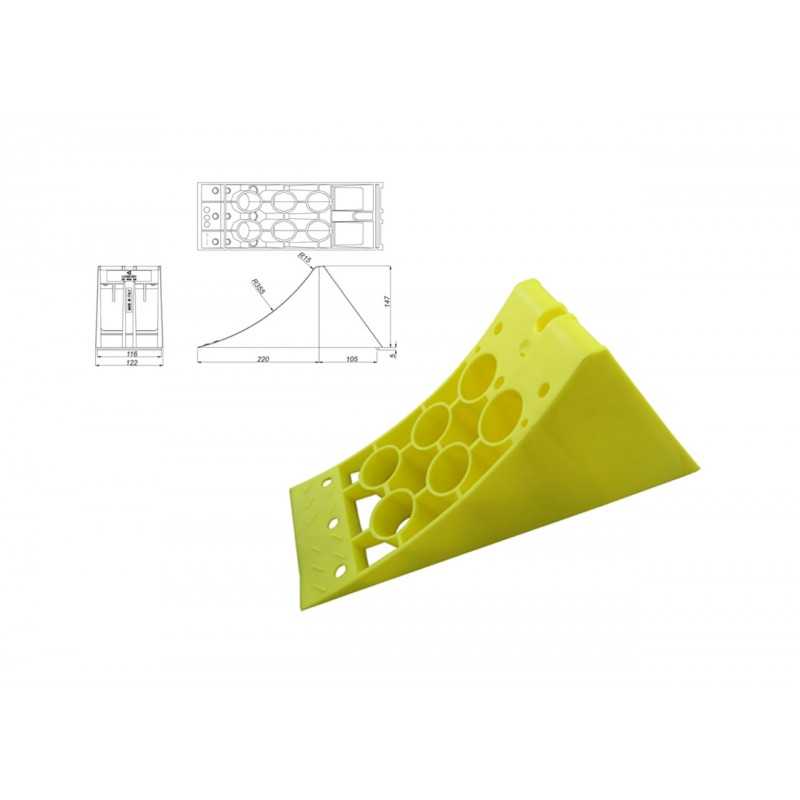 CARPRISS Calzo rueda con inserto metálico 335X122X147 DIN 76051 1102134