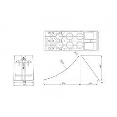 CARPRISS Calzo rueda con inserto metálico 335X122X147 DIN 76051 1102134