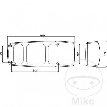 HELLA Trailer right rear light 102.05.28