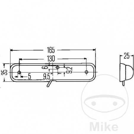 HELLA Interior light with switch for vehicle 102.10.54