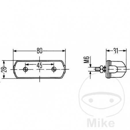 HELLA Luz de matrícula 102.15.75