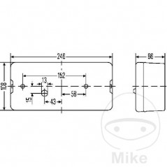 HELLA Left rear light 102.21.85