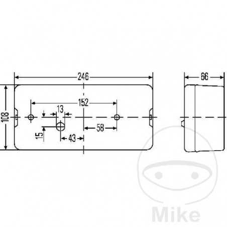 HELLA Left rear light 102.21.85
