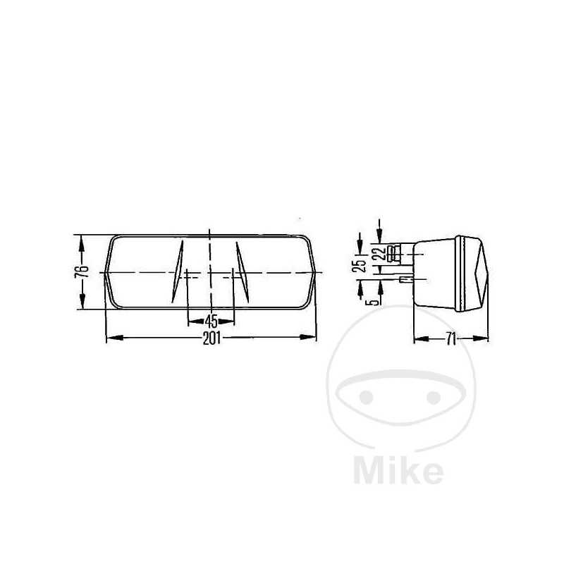 HELLA Piloto trasero izquierdo 102.22.68