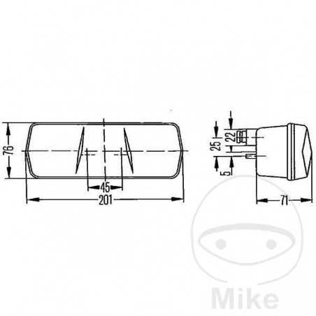 HELLA Left rear light 102.22.68