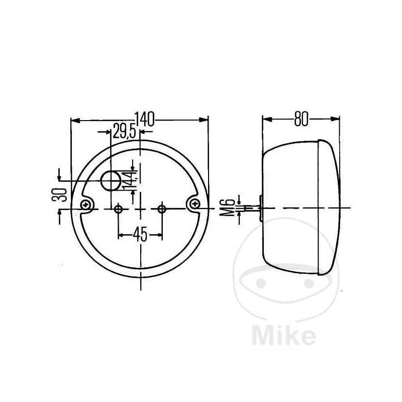 HELLA Tail light with brake/indicator light 102.22.92