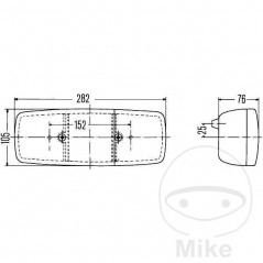 HELLA Tail light with brake light 102.24.25
