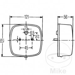 HELLA Tail light with brake light 102.25.57