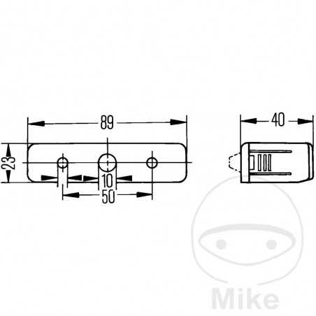 HELLA Luz de matrícula 102.34.80