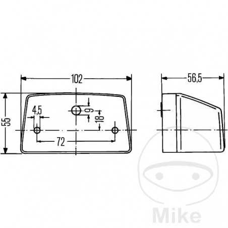 HELLA Luz de matrícula 102.44.96