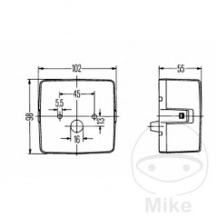 HELLA Piloto trasero izquierdo 102.45.12