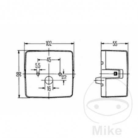 HELLA Piloto trasero izquierdo 102.45.12