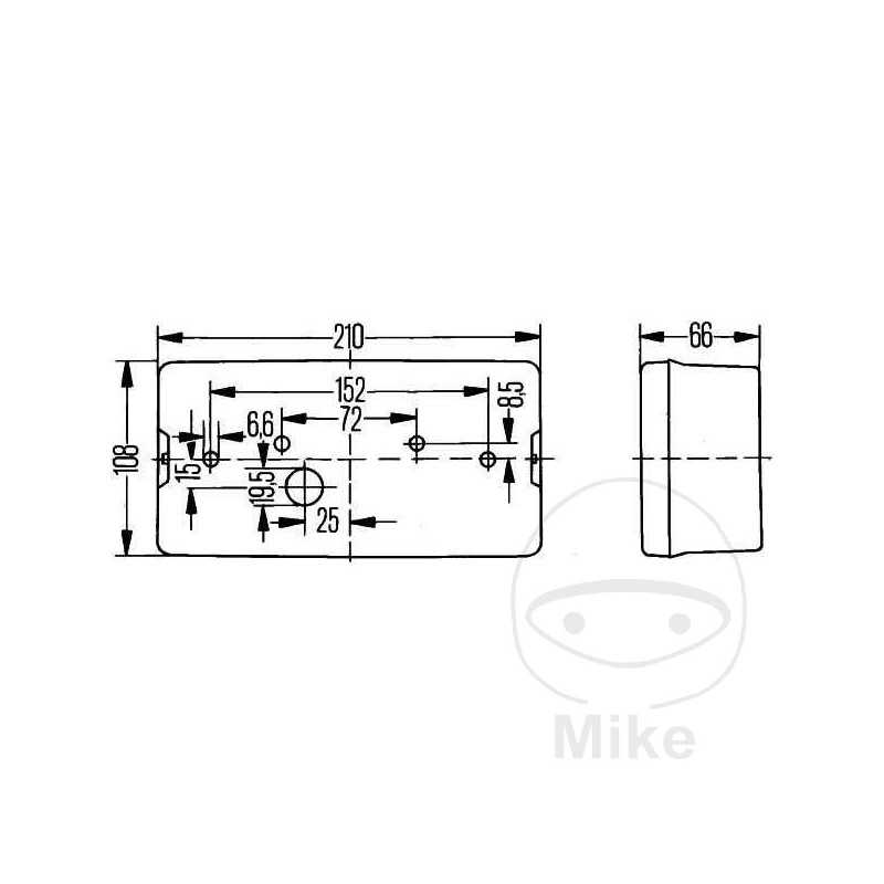 HELLA Piloto trasero izquierdo 102.56.67