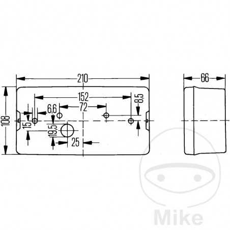 HELLA Left rear light 102.57.09