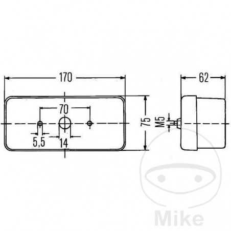 HELLA Piloto trasero izquierdo 102.79.11