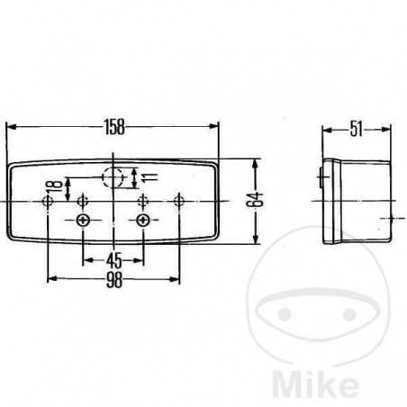 HELLA Right rear light 102.82.81