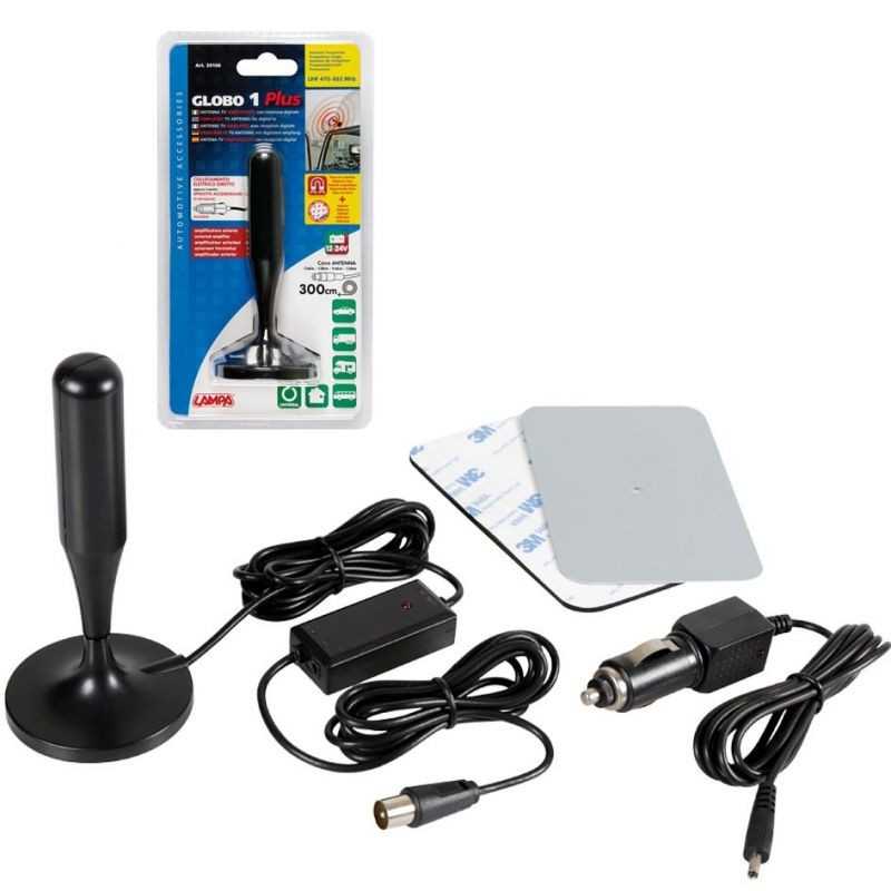 LAMPA TV antenna with digital reception GLOBE-1 PLUS 12/24 V 130 MM LAM39106