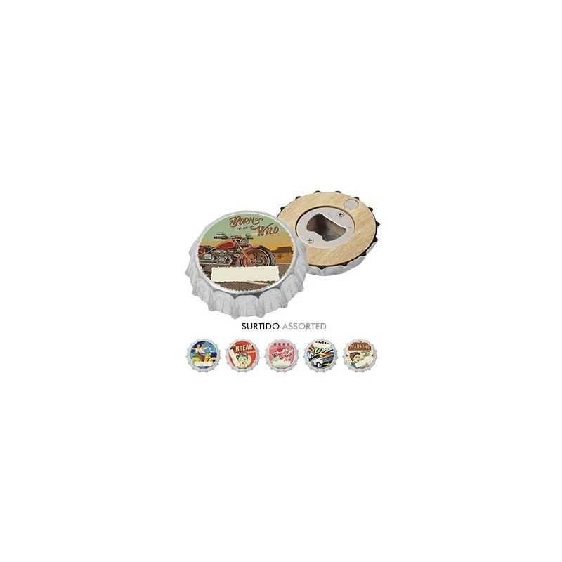 FASEBA Metal plate magnet vintage opener 7 CM 07169