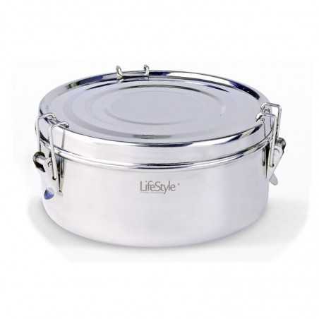 FASEBA Lunch box with 2 plates INOX 18 CM 07191