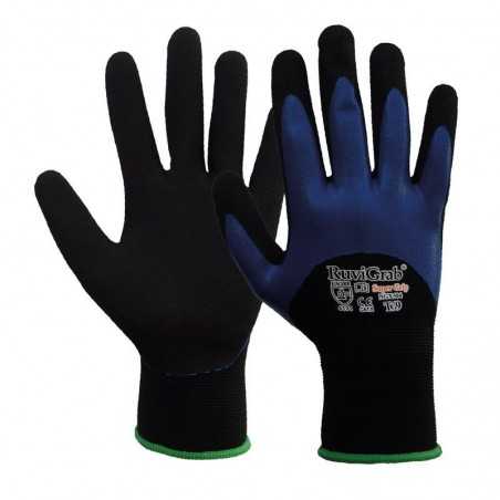 GAHIBRE Double layer nitrile work glove with 3/4 coated back 12071VAR