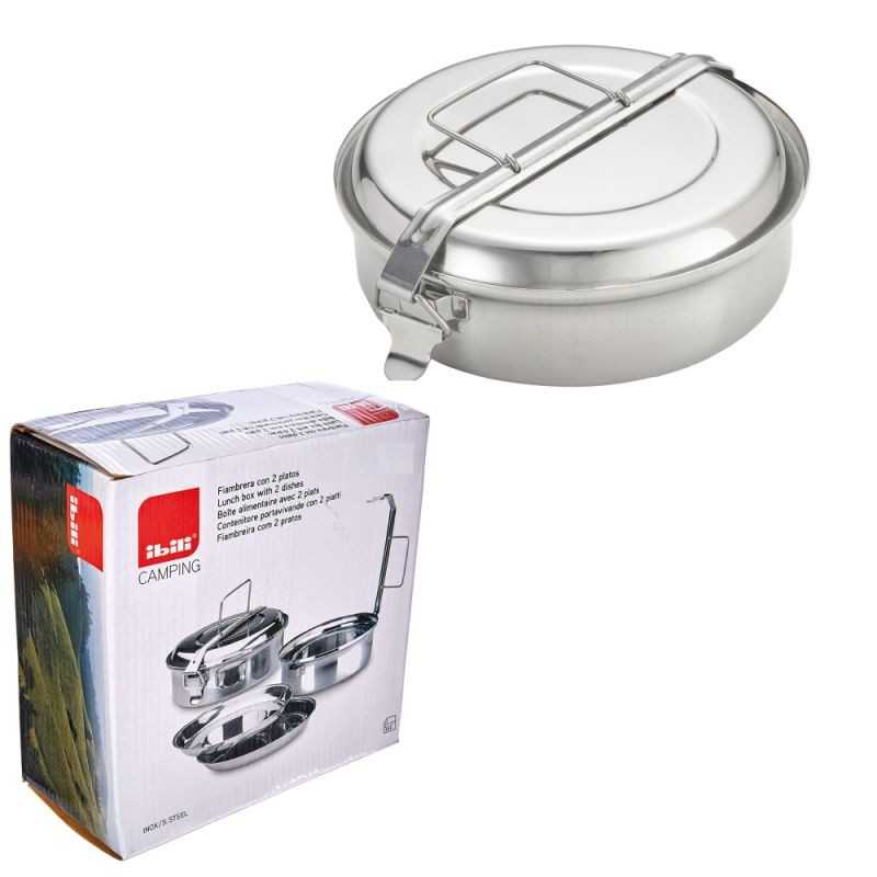 IBILI Fiambrera con platos INOX 14CM 400083