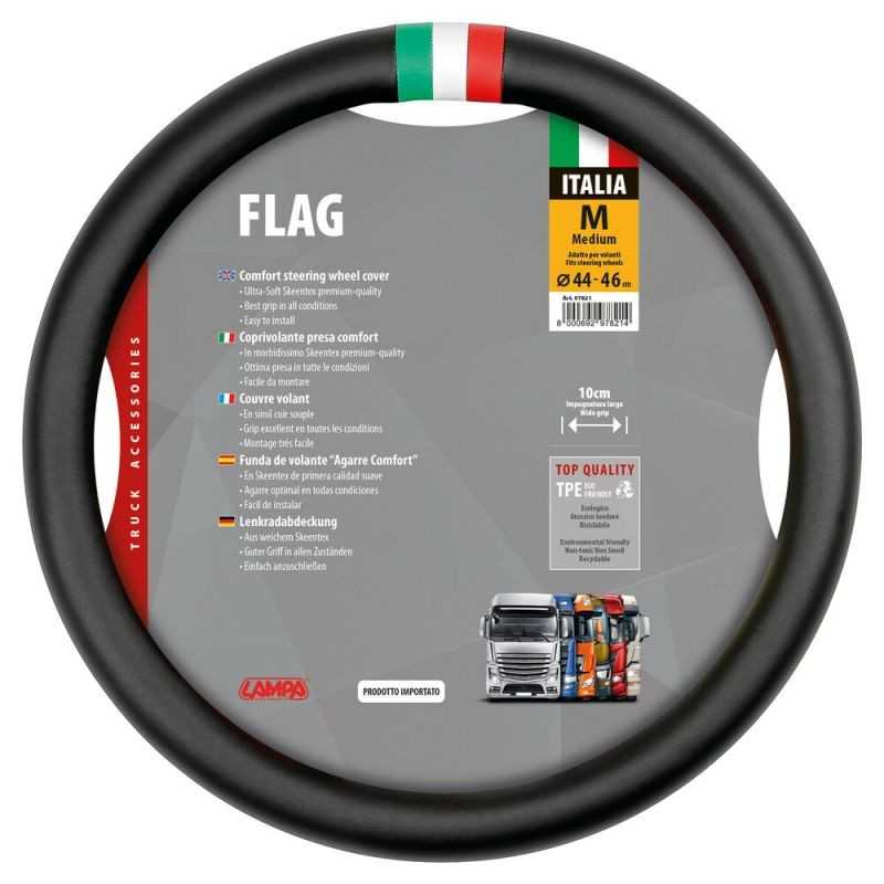 LAMPA Funda para volante bandera de Italia M 44/46 CM LAM97821