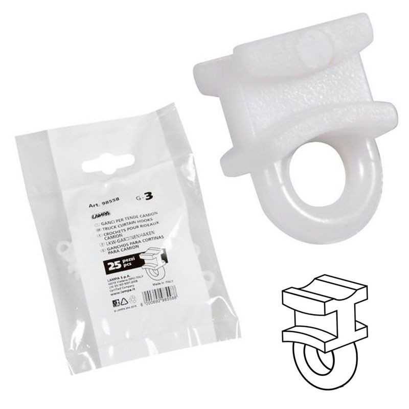LAMPA Bag of 25 truck curtain hooks G3 LAM98558