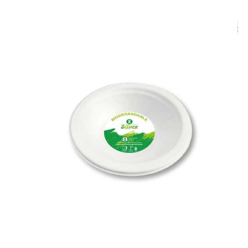 SILVEX Set 8 biodegradable cardboard bowls 360CC 07209