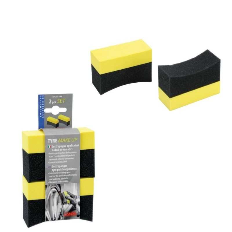 LAMPA Pack 2 esponjas abrillantadoras neumaticos 95X65X40 MM LAM37109