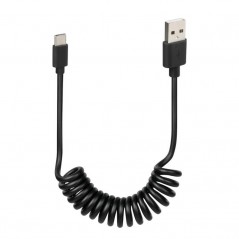 LAMPA Spiral charging cable for mobile phone USB TYPE C 100 CM LAM38702