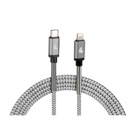 LAMPA Cable de carga teléfono móvil USB TYPE C - IPHONE 100 CM LAM38710