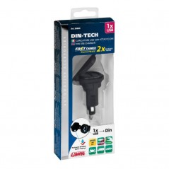LAMPA Fast charging cigarette lighter charger for mobile phone DIN USB 12/32V 2400MA LAM38880