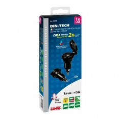 LAMPA Cargador de mechero carga rápida para teléfono móvil DIN USB 12/32V 2400MA LAM38880
