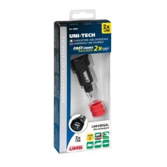 LAMPA Cargador de móvil universal al mechero carga rápida 2 USB 12/32V 2700MA LAM38881
