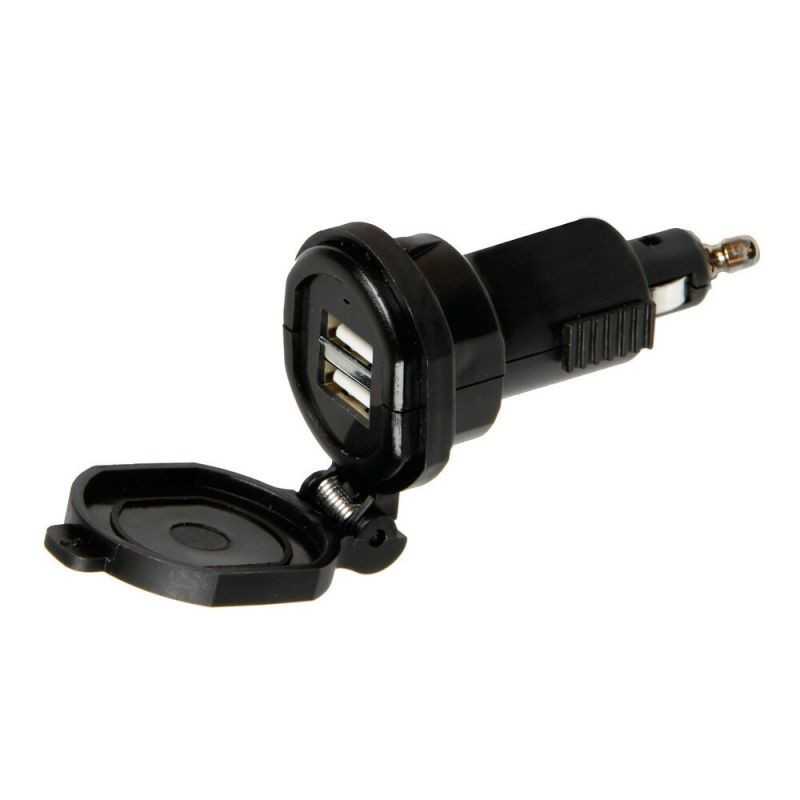 LAMPA Fast charging cigarette lighter charger for mobile phone DIN 2 USB 12/32V 2700MA LAM38882