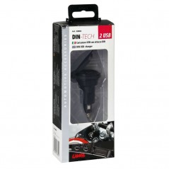 LAMPA Fast charging cigarette lighter charger for mobile phone DIN 2 USB 12/32V 2700MA LAM38882