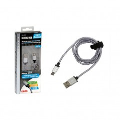 LAMPA Cable de carga metálico reforzado teléfono móvil USB /MICRO 100 CM LAM38886