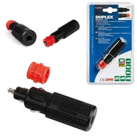 LAMPA Cigarette lighter indicator light LED DUPLEX 15A 12/24V LAM39053
